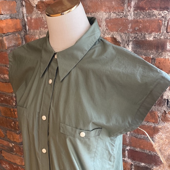 Kate Spade Saturday Olive Button Down - Picture 2 of 7